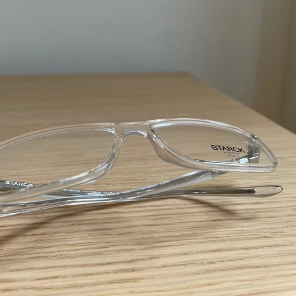 Philippe Starck Clear Glasses with Black Case